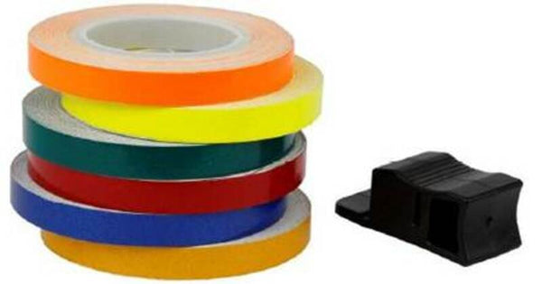 V Parts rim decal - 6 m x 7 mm - fluorescent green - P9C990044B