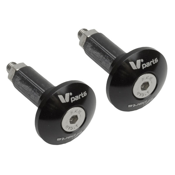 V PARTS Bar End Ø12-18mm Black ASOT-287-VPARTS-BK 