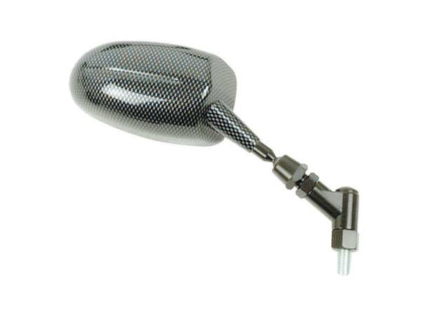 V Części F1 Owalne Prawo Regulowane lustro Universal M10/125 - Węgiel (1PC) MP124R