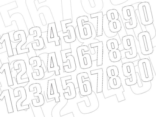 Numer wyścigu Blackbird 7 16x7,5 cm biały 5048/10/7