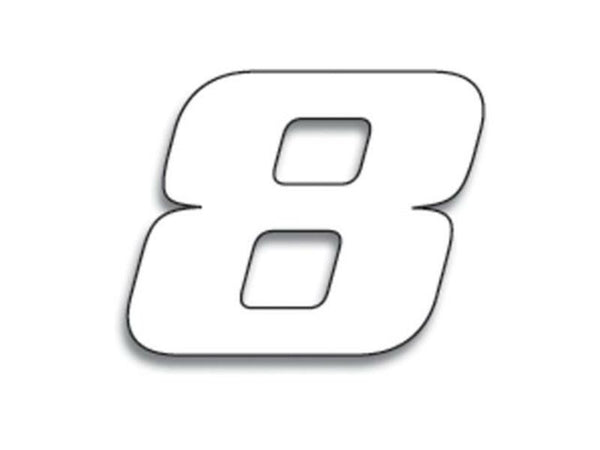 Blackbird Race Numer 8 20x25 cm White 5049/10/8