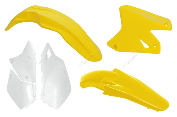 Zestaw plastikowy Racetech Color żółty/biały Suzuki Dr-Z400 R-Kitdrz-OEM-411