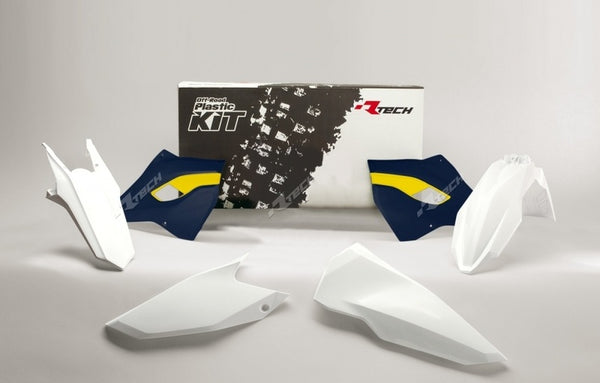 Racetech Plastic Kit OEM Color (2016) Biały/niebieski/żółty Husqvarna R-Kithsq-OEM-416