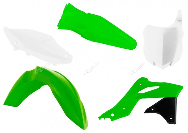 Racetech Plastic Kit OEM Color (2016) Zielone/White Kawasaki KX250F R-KITKXF-OEM-596