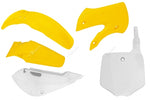 RACETECH Plastkit OEM Färg – Suzuki RM65 Gul/Vit R-KITRM0-OEM-509