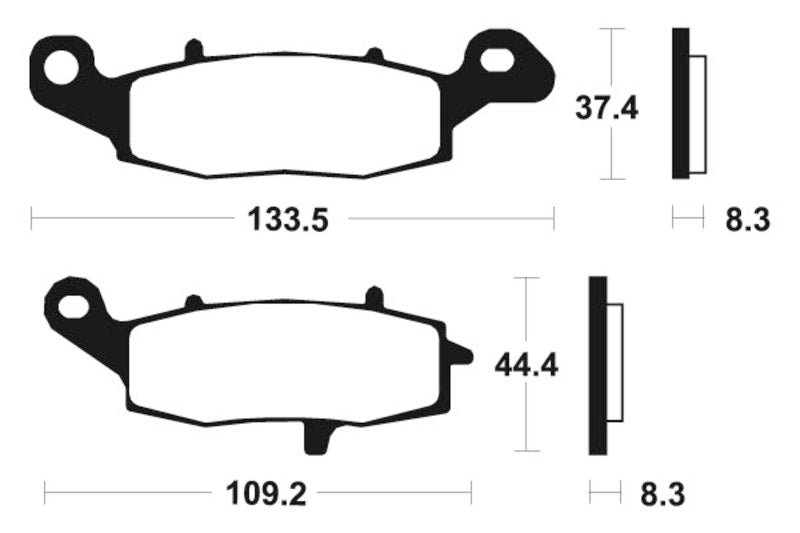 Tecnium spiekane metalowe podkładki hamulcowe - MTR205 1090560