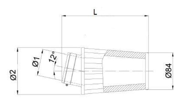 BMC Filtr powietrza zwężającego się Ø65mm-FBSA65-128 FBSA65-128