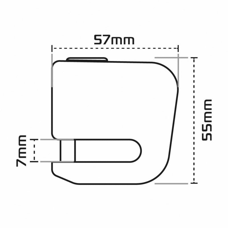 Oxford Micro Xa5 Lock Lock - Black LK214