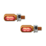 Highsider CNC LED 3IN1 Tail, światło hamulca, wskaźnik Little Bronx, Gold, zabarwiony, zatwierdzony przez E, (para) 254-2864