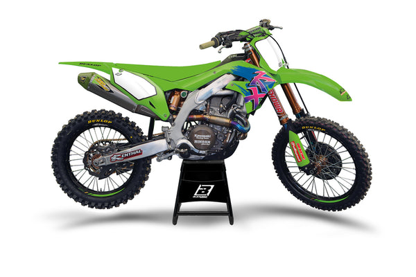 Zestaw graficzny Blackbird Retro - Kawasaki KX125/250 2427AA