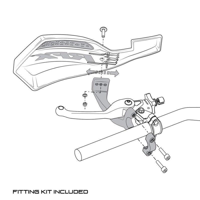 RFX 1 Series Handguard (Orange/White) Including Fitting Kit FXGU3010055OR