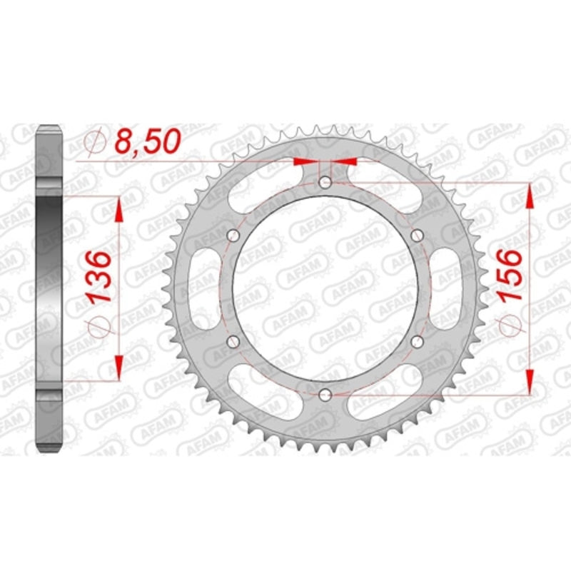 Afam Steel Standard tylny sprock 53104