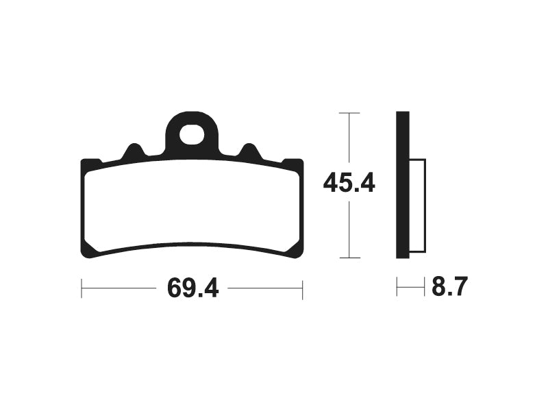 Tecnium Maxi Scooter spiekane metalowe podkładki hamulcowe - MSS377 1111143