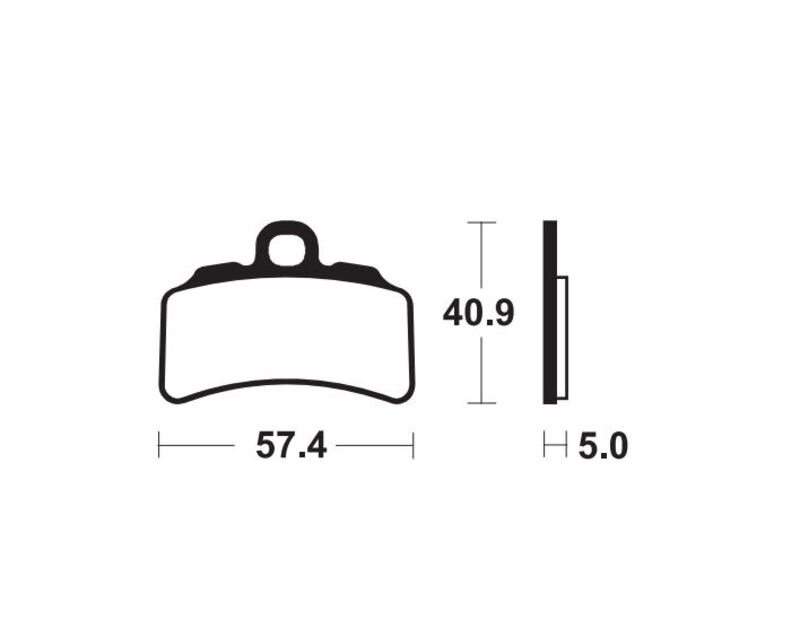 Tecnium MX/ATV spiekane metalowe podkładki hamulcowe - MOR463 1111145