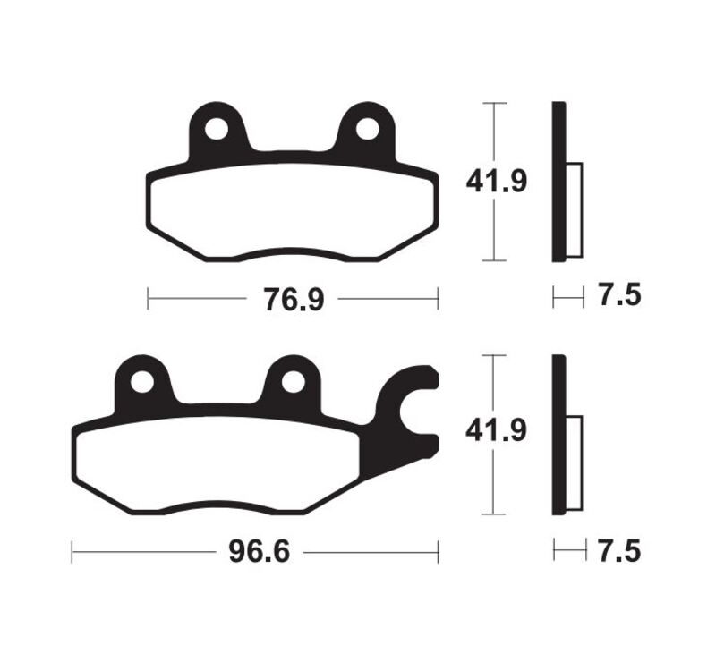 Tecnium spiekane metalowe podkładki hamulcowe - MF455 1111148