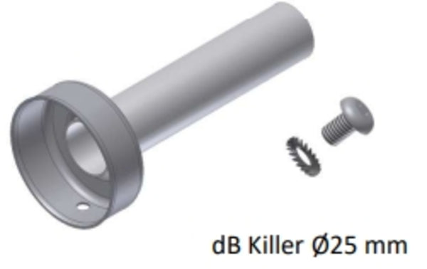 MIVV DB Killer för X-M1 ljuddämpare Ø25 mm 50.SC.DK.159.0 med monteringsskruv, reservdel för avgassystem.
