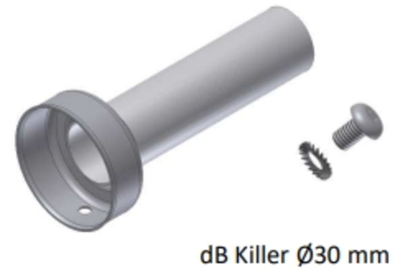 MIVV DB Killer för X-M1 ljuddämpare Ø30 mm 50.SC.DK.160.0 med monteringsskruv, reservdel för avgassystem.