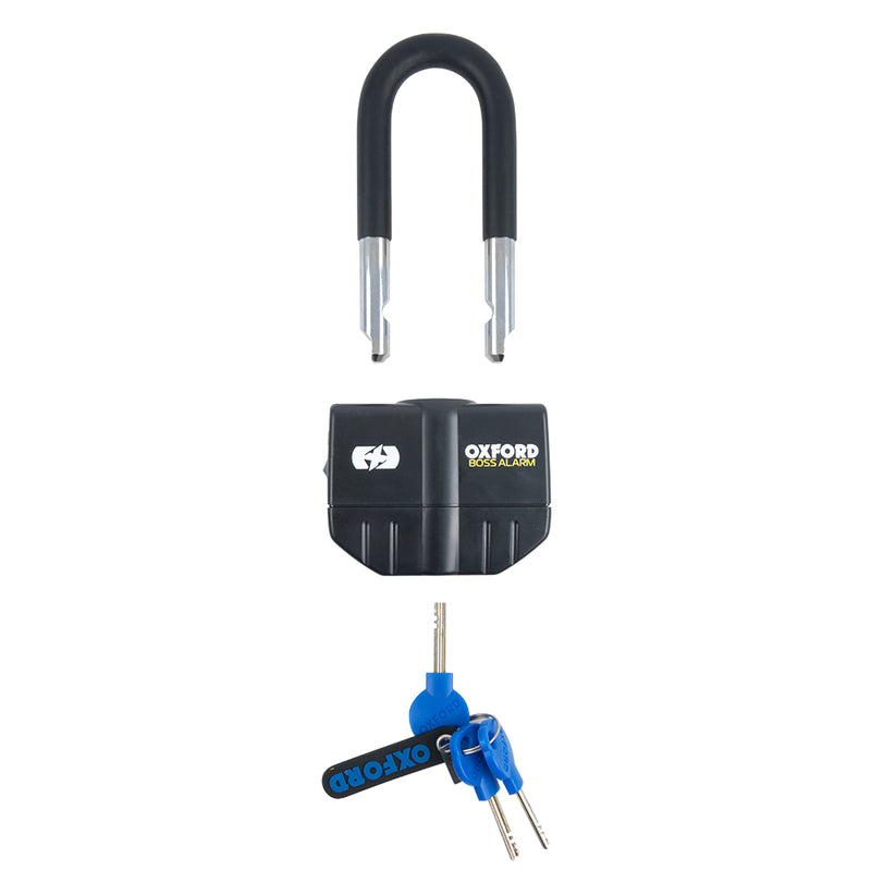 Oxford Boss Alarm Lock 16 mm + łańcuch 12 mm x 1,5 m LK481