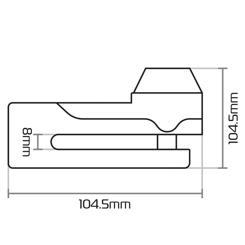 Oxford Titan Ø10mm Pin Lock - Czarny LK485