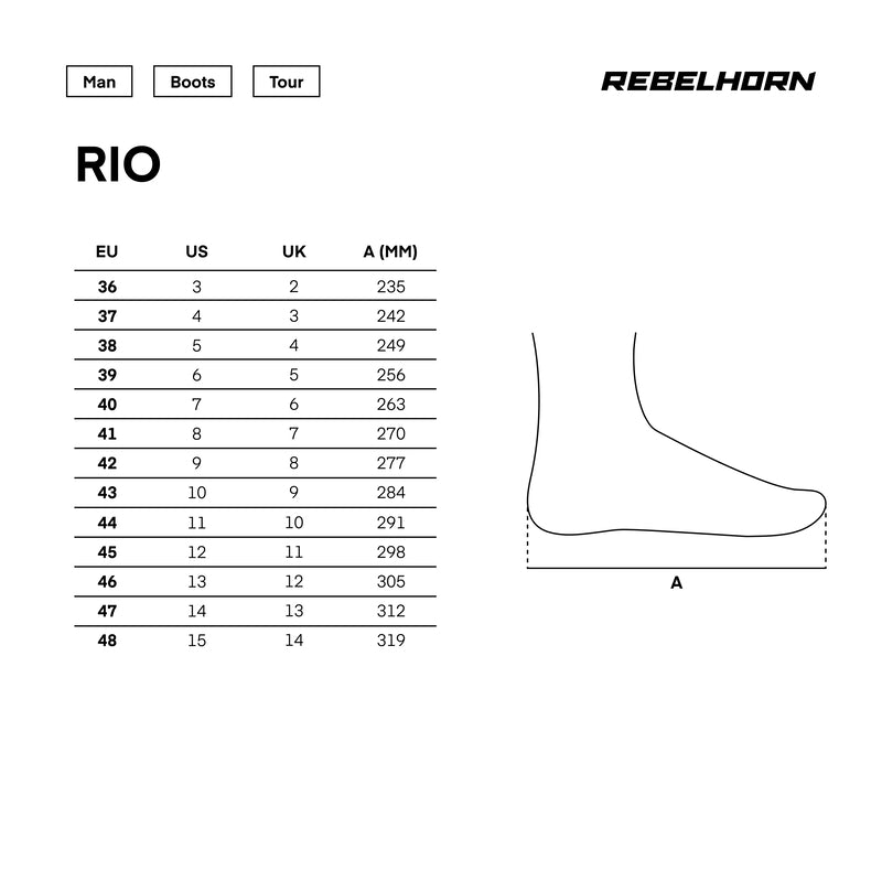 Rebelhorn Unisex Mc-Buty Rio Matt Czarny 