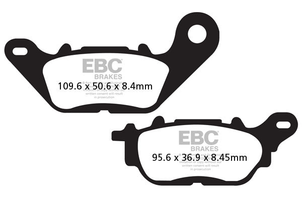 EBC BRAKE PAD CARBON SCOOTER SFAC464