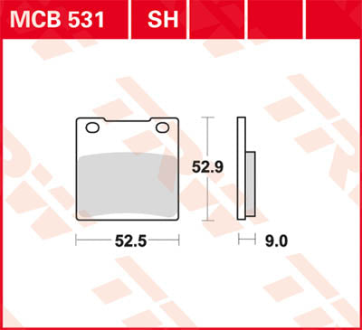 TRW Brake Pad TRW MCB531SH MCB531SH