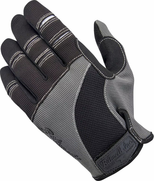 BILTWELL GLOVES MOTO GRY/BLK MD 1501-1101-003