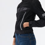 Ozone Lady Textile MC Jacket Dart Black