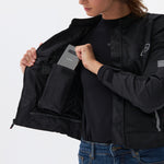 Ozone Lady Textile MC Jacket Dart Black