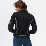 Ozone Lady Textile MC Jacket Dart Black