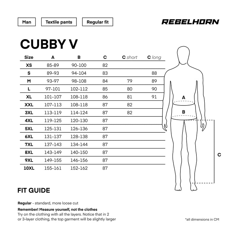 Rebelhorn Textile MC-Pants Cubby v Grey