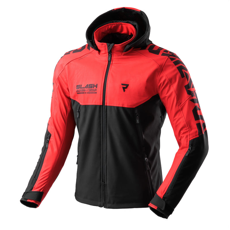 Rebelhorn Softshell MC-Jacket Slash Black /Red