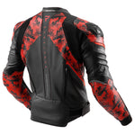 Rebelhorn Mc-Leather Jacket Veloce Black /Camo Red