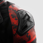 Rebelhorn Mc-Leather Jacket Veloce Black /Camo Red