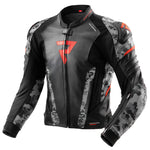 Rebelhorn Mc-Leather Jacket Veloce Black /Camo Grey