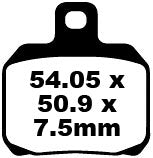 EBC BRAKE PAD SFA ORG SCOOTER SFA266