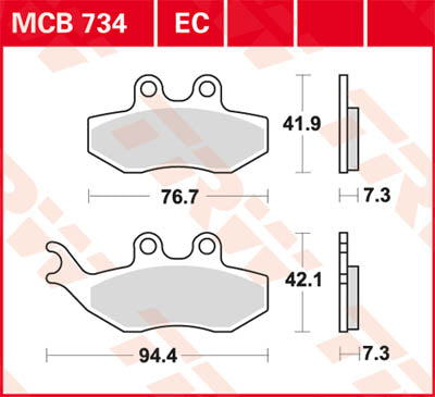 TRW Brake Pad Organiczny -125 MCB734EC