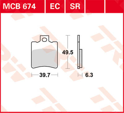 TRW Brake Pad Skustra -125 MCB674EC