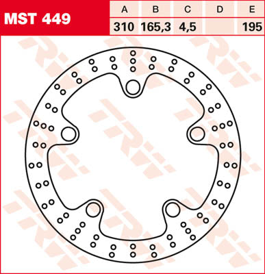 TRW Hamurek Rotor mocuj okrągły L/R MST449