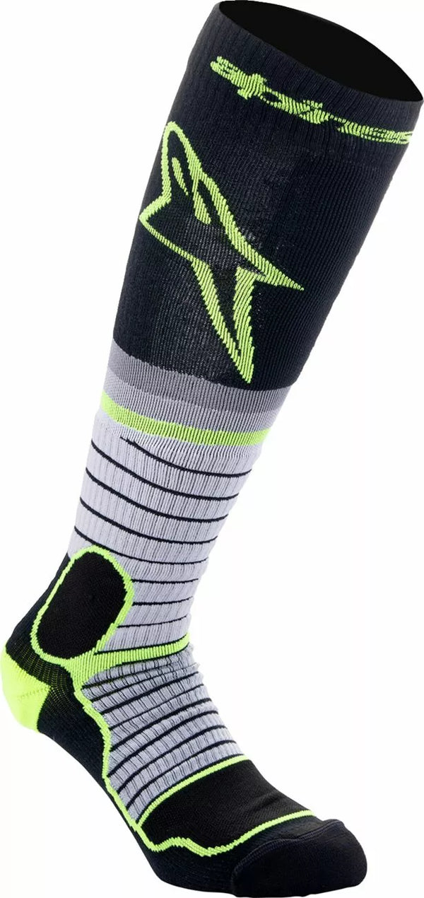 Alpinestars (MX) Sock MX Pro Blk/GY/YLW L 4701524-175-L