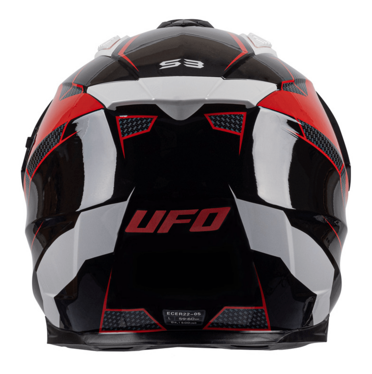 UFO Adventure MC Helmet Baran Black /Red