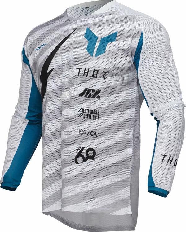 Thor Jersey Launch Raid Wh/Gy MD 2910-8251