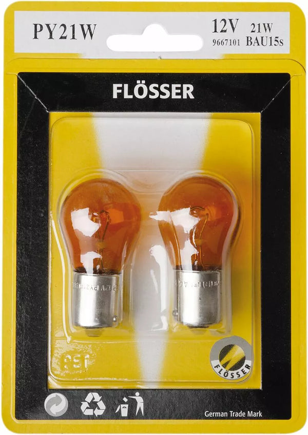 Flosser Bulwana 12V PY21W BAU15S Amb 10pk 667101