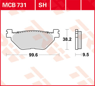 TRW Brake Pad TRW MCB731 MCB731