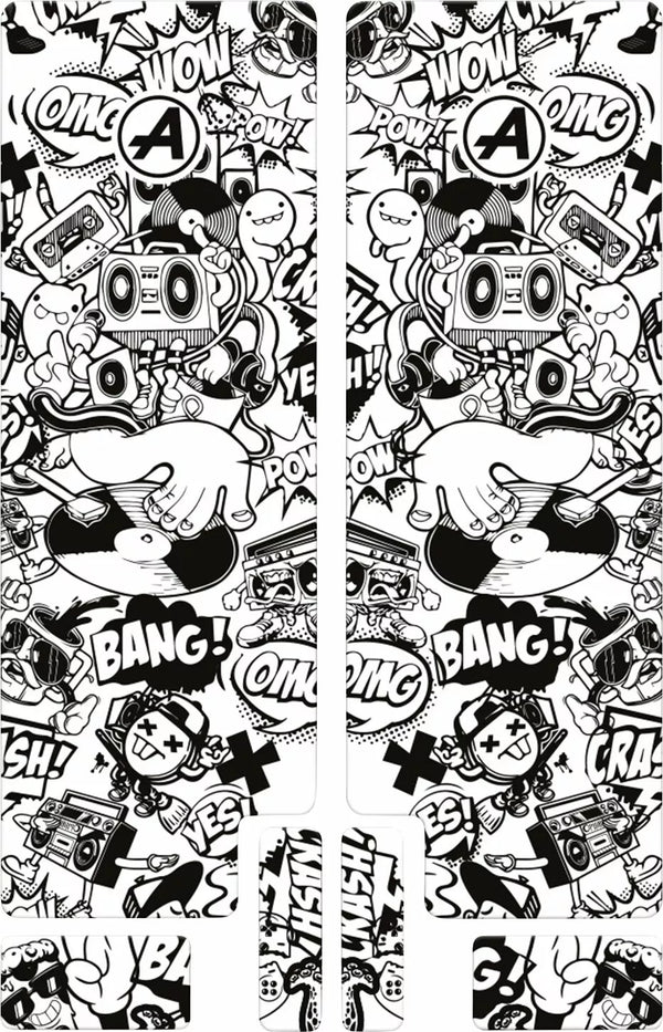 Algis Fork Decal BK Comic Gloss BK.G06.004