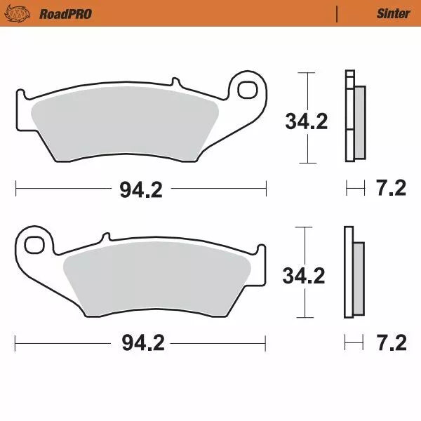 Moto-Master Hamue Pad spieknięcie z przodu 403901