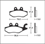 Tecnium scooter organic brake pads - ME318 1022676