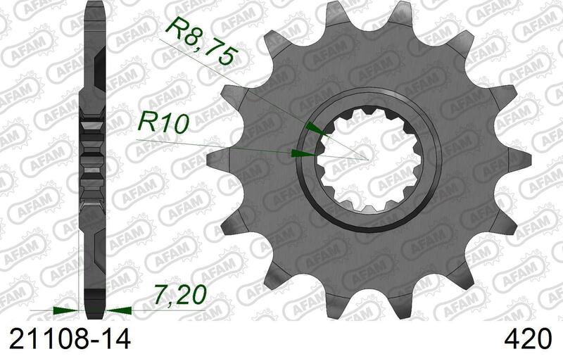 Afam Steel Standardowy przedni sprock 21108420