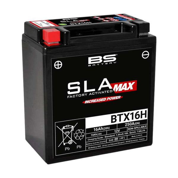 BS Battery SLA Max Battery Maintenance-Free Factory Activated - BTX16H 
