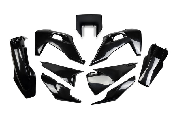 Zestaw plastikowy UFO czarny husqvarna fe/te hukit623@001